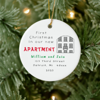 "Eerste kerst in ons nieuwe appartement" Ornament