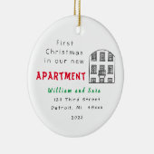 "Eerste kerst in ons nieuwe appartement" Ornament (Rechts)