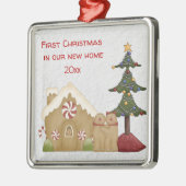 Eerste kerst in ons nieuwe home metal Ornament (Links)