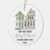 Eerste kerst in ons nieuwe huis 2025 keramisch ornament (Links)