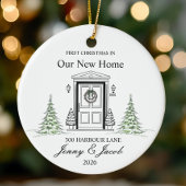 Eerste kerst in ons nieuwe huis 2026 gepersonalise keramisch ornament