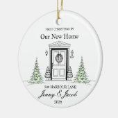 Eerste kerst in ons nieuwe huis 2026 gepersonalise keramisch ornament (Links)