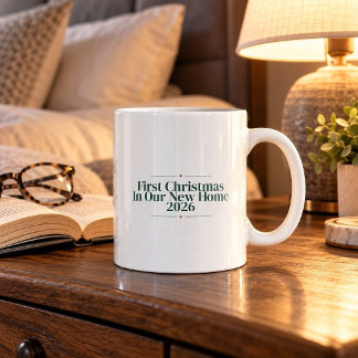 Eerste kerst in ons nieuwe huis 2026 Grappige mok