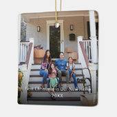 Eerste kerst in ons nieuwe huis keramisch ornament (Links)