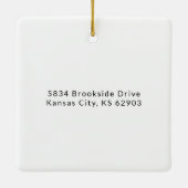 Eerste kerst in ons nieuwe huis keramisch ornament (Achterkant)