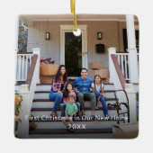 Eerste kerst in ons nieuwe huis keramisch ornament (Voorkant)