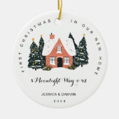 EERSTE KERST IN ONS NIEUWE HUIS KERAMISCH ORNAMENT (Voorkant)