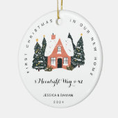 EERSTE KERST IN ONS NIEUWE HUIS KERAMISCH ORNAMENT (Links)