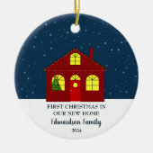 Eerste kerst in ons nieuwe huis keramisch ornament (Voorkant)