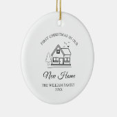 Eerste kerst in ons nieuwe huis keramisch ornament (Rechts)