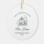 Eerste kerst in ons nieuwe huis keramisch ornament (Links)