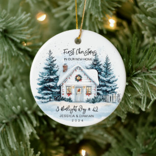 EERSTE KERST IN ONS NIEUWE HUIS KERAMISCH ORNAMENT