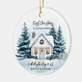EERSTE KERST IN ONS NIEUWE HUIS KERAMISCH ORNAMENT (Links)