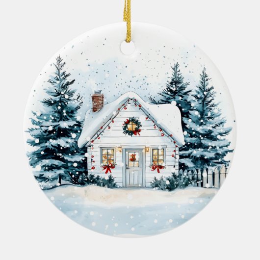 EERSTE KERST IN ONS NIEUWE HUIS KERAMISCH ORNAMENT (Achterkant)