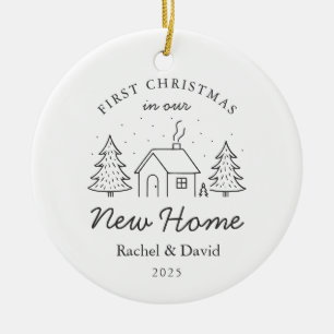 Eerste kerst in ons nieuwe huis - Minimal House Keramisch Ornament