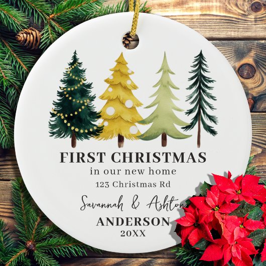 Eerste kerst in ons nieuwe huis Nieuwe huiseigenar Keramisch Ornament