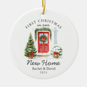 Eerste kerst in ons nieuwe huis - Red Door Keramisch Ornament