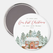 Eerste kerst in ons nieuwe thuisadres en jaar magneet (Voorkant / Achterkant)