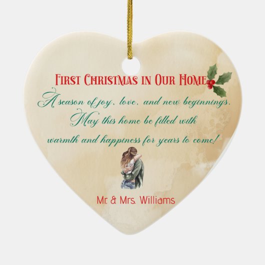 Eerste kerst in ons Ornament  (Achterkant)