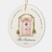 Eerste kerst in onze nieuwe Waterverf Keramisch Ornament (Links)