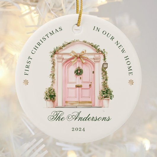 Eerste kerst in onze nieuwe Waterverf Keramisch Ornament