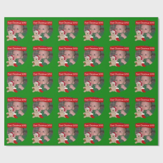 Eerste kerst inpakpapier (Vlak)