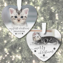 Eerste kerst kat foto hart