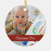 Eerste Kerst Keepsake Custom Photo Ornament (Voorkant)
