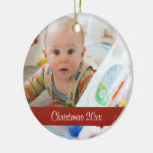 Eerste Kerst Keepsake Custom Photo Ornament (Links)