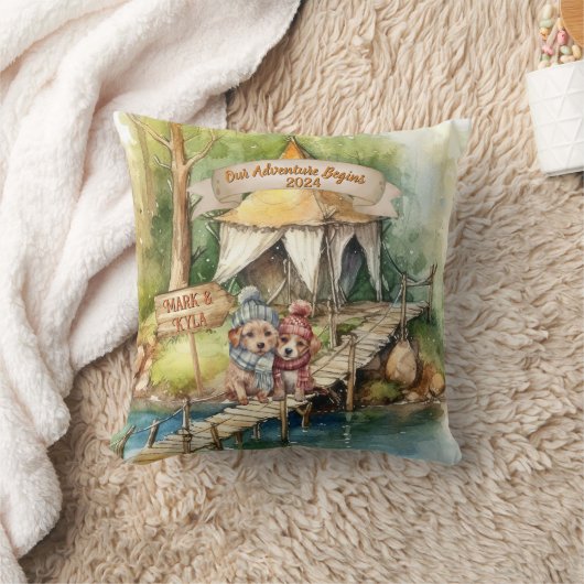 Eerste kerst Koppel Kerst Nieuwgetrouwd Ornament Kussen (Deken)