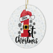 Eerste kerst magie keramisch ornament (Links)