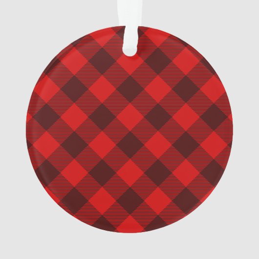 Eerste kerst Mama Daddy Foto Red Plaid Ornament (achterkant)