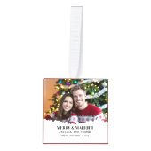 Eerste kerst Merry & Married 2 Foto Decoratie (Voorkant)