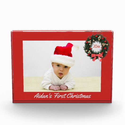 Eerste kerst met jaar fotoblokken (Voorkant)