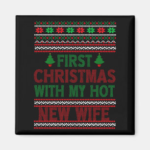 Eerste kerst met mijn hete nieuwe vrouw Funny Xmas Magneet