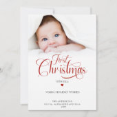 Eerste kerst met Photo Holiday Kaart (Voorkant)