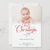 Eerste kerst met Photo Holiday Kaart (Voorkant)