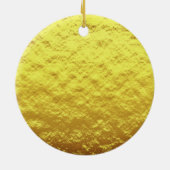 Eerste Kerst Monogram Initialen Faux Golden Folie Keramisch Ornament (Achterkant)