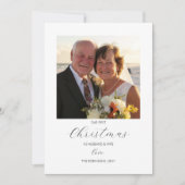 Eerste kerst Mr en Mrs Simple Square Foto Feestdagenkaart (Voorkant)