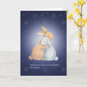 Eerste kerst na overlijden, rouwvakantie kaart (Gele Bloem)