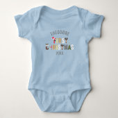 Eerste kerst naam feestelijke letters baby bodysui romper (Voorkant)