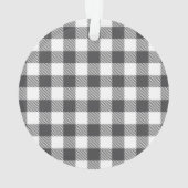 Eerste kerst nanny opa foto naam plaid ornament (achterkant)
