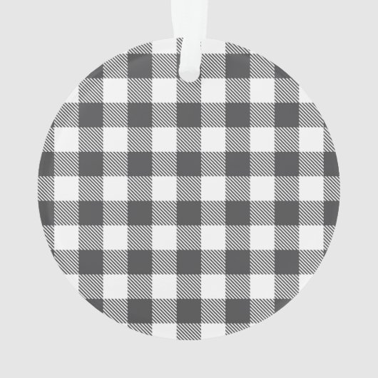 Eerste kerst nanny opa foto naam plaid ornament (achterkant)