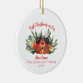 Eerste kerst nieuw startpunt keramisch ornament (Rechts)