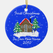 Eerste kerst nieuw startpunt keramisch ornament (Voorkant)