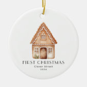 Eerste kerst Nieuwe Home Gingerbread Ornament (Voorkant)