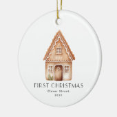 Eerste kerst Nieuwe Home Gingerbread Ornament (Links)