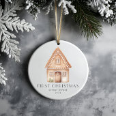 Eerste kerst Nieuwe Home Gingerbread Ornament