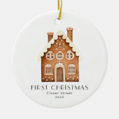 Eerste kerst Nieuwe Home Gingerbread Ornament (Voorkant)