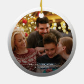 Eerste kerst Nieuwe Home Notenkraker Script Keramisch Ornament (Achterkant)